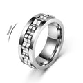 Bague anti-stress en acier inoxydable pour homme.