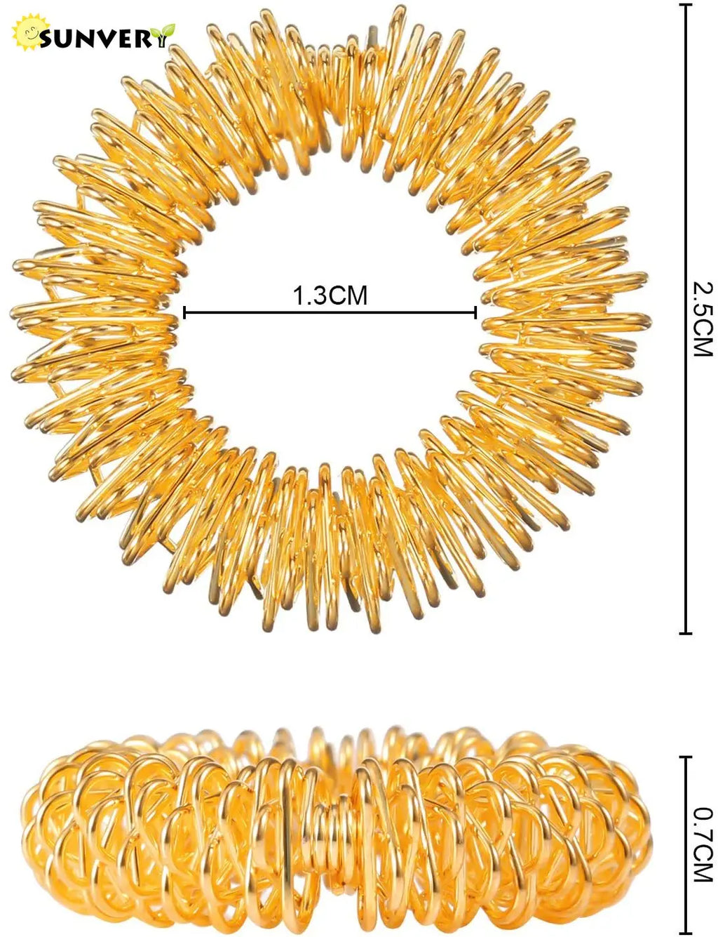 Anneaux sensoriels, anneaux de massage par acupression pour les doigts (10 pièces).