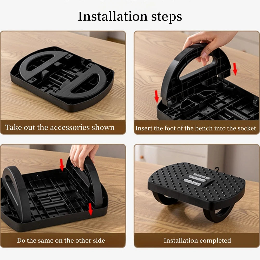 Tabouret repose-pieds antidérapant avec massage.