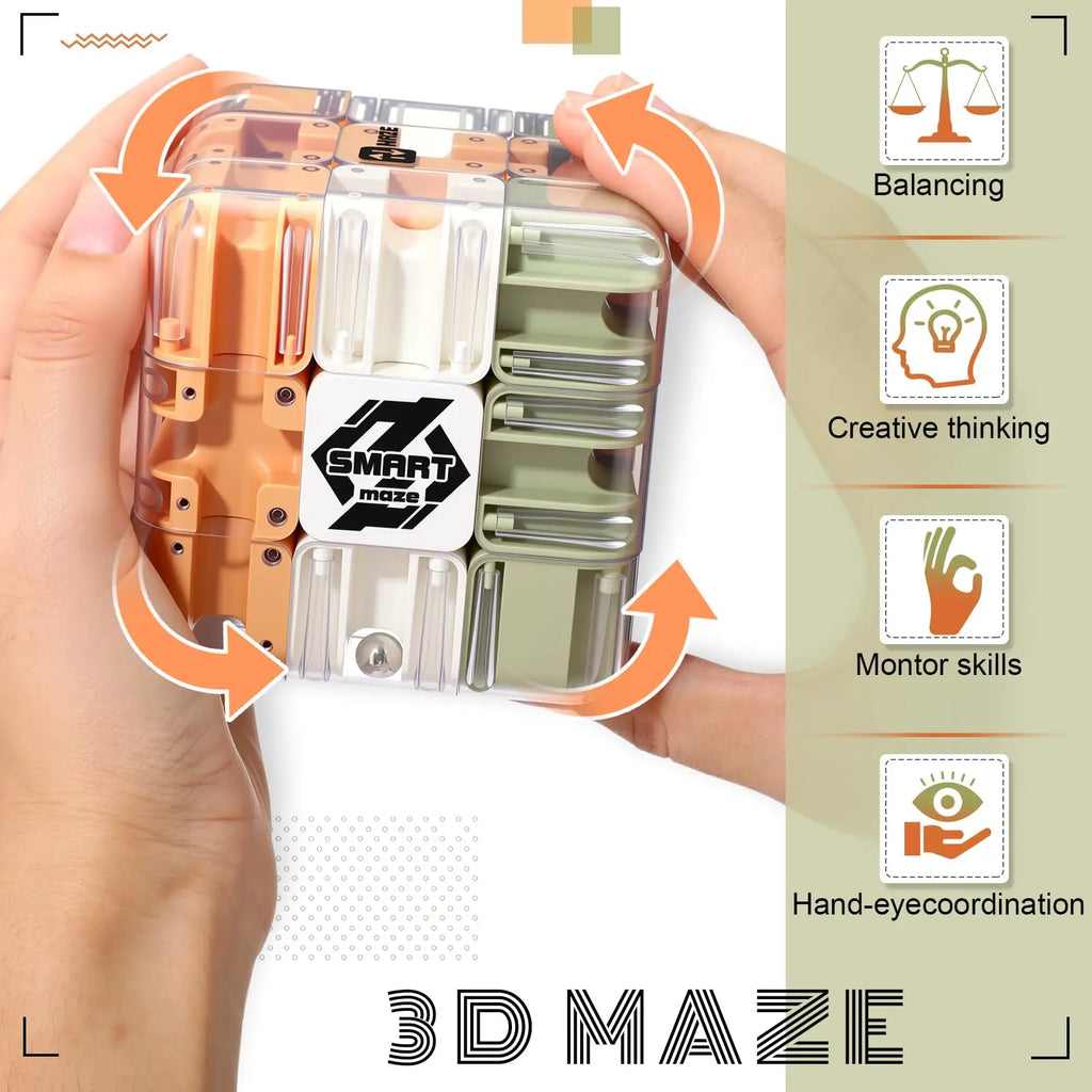 Cube magique 3D labyrinthe.