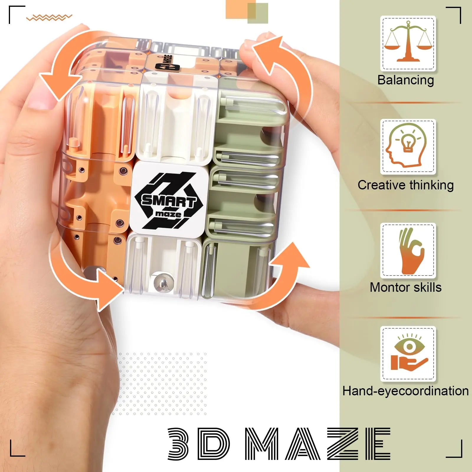 Cube magique 3D labyrinthe.