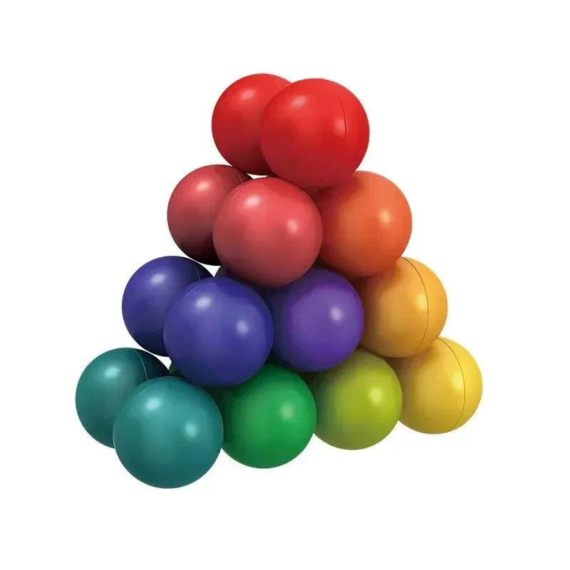 Boules éducatives colorées 3D. Jeu Montessori pour soulagement du stress et de l'anxiété.