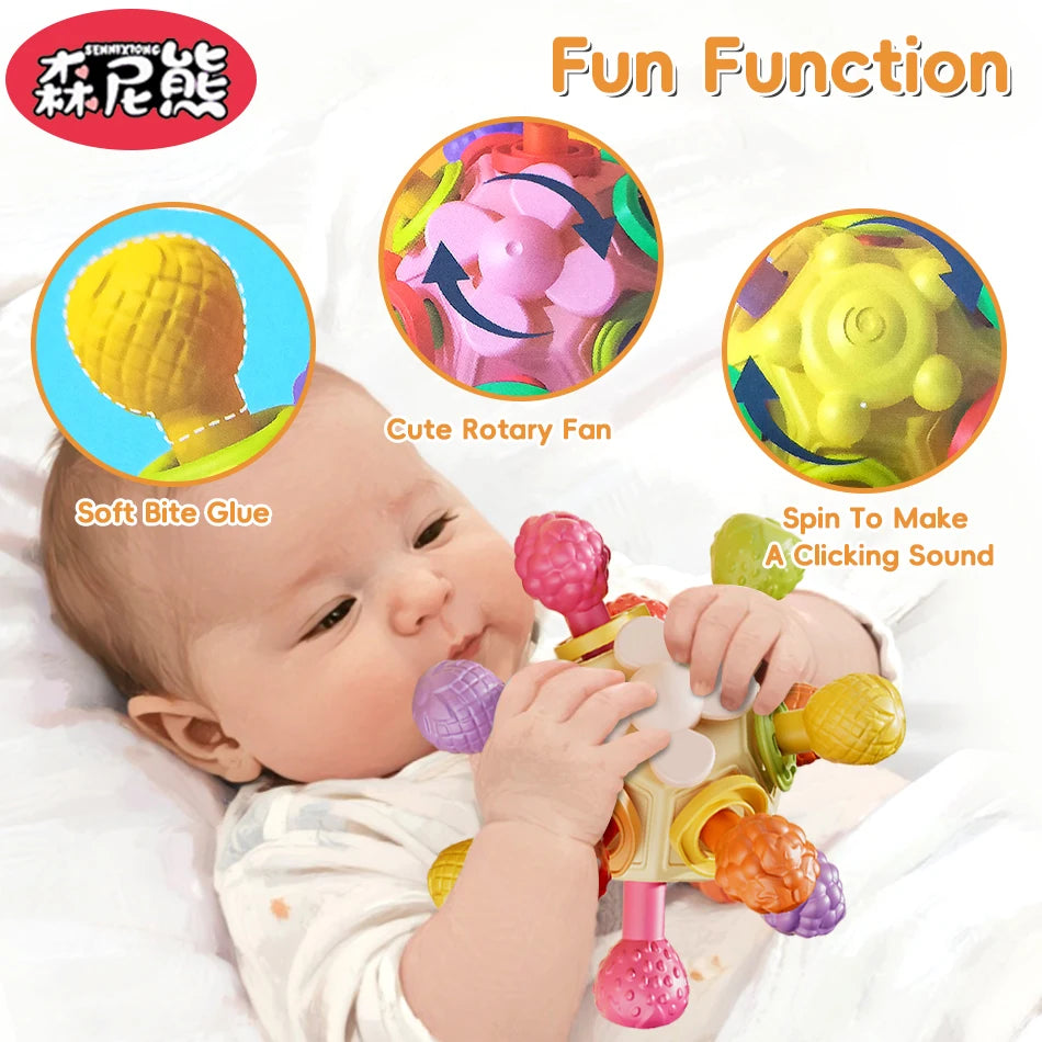 Jouet de dentition pour bébé Montessori Manhattan.