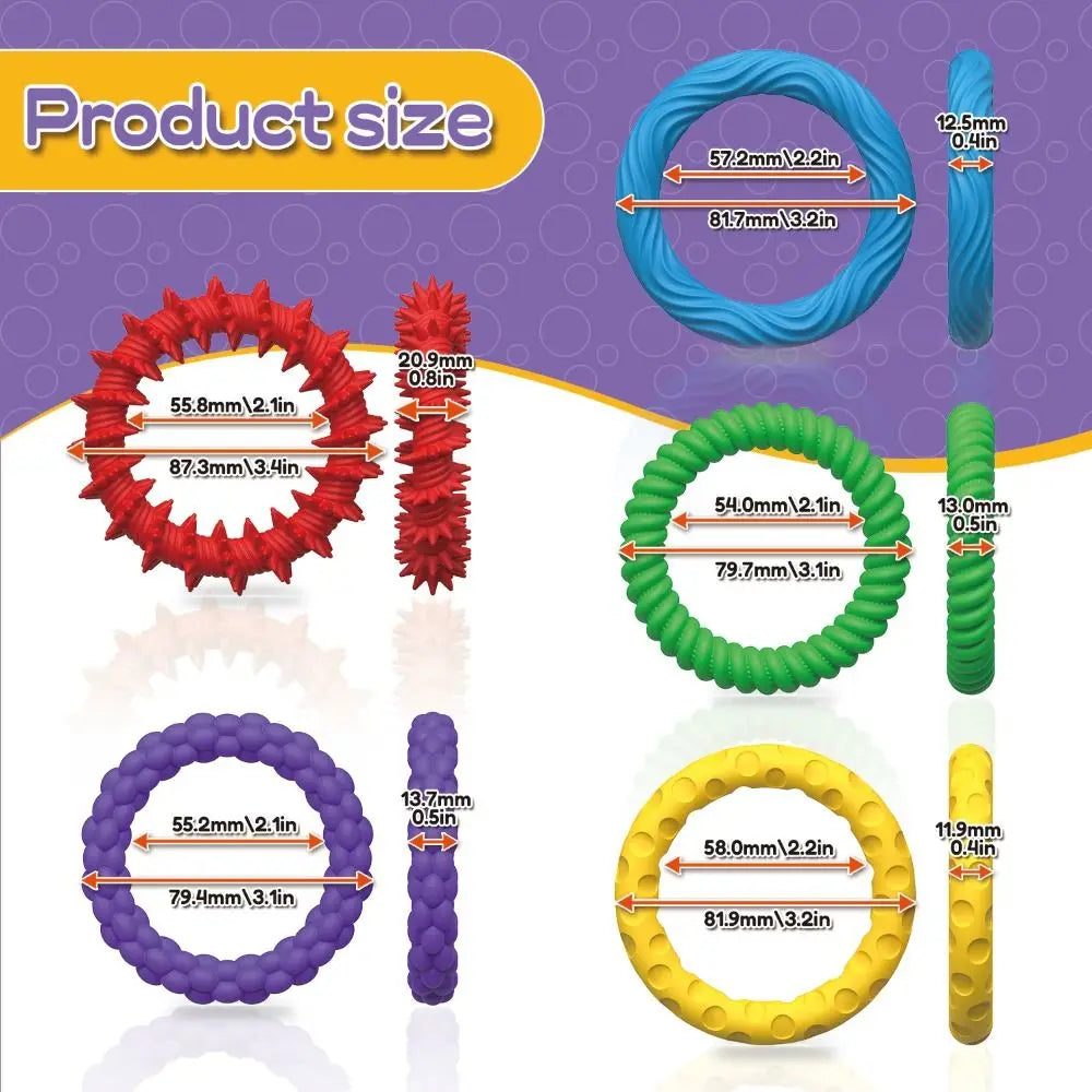 Bracelets sensoriels avec effet apaisant (5 pièces).