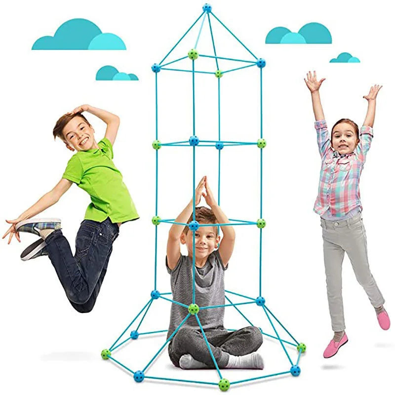 Kit de construction de fort pour enfants.