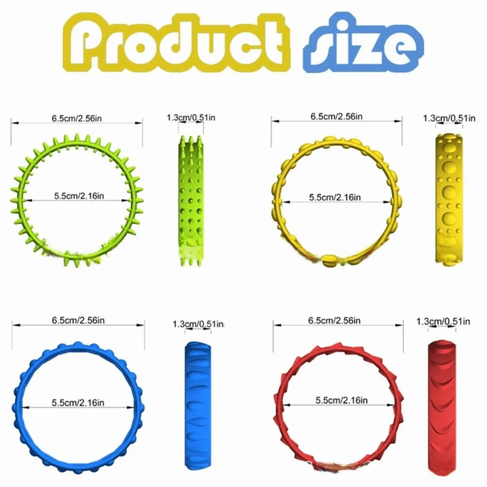 Bracelets sensoriels avec effet apaisant (4 pièces).