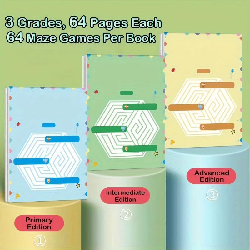 Livre de labyrinthes, entraînement à la concentration.