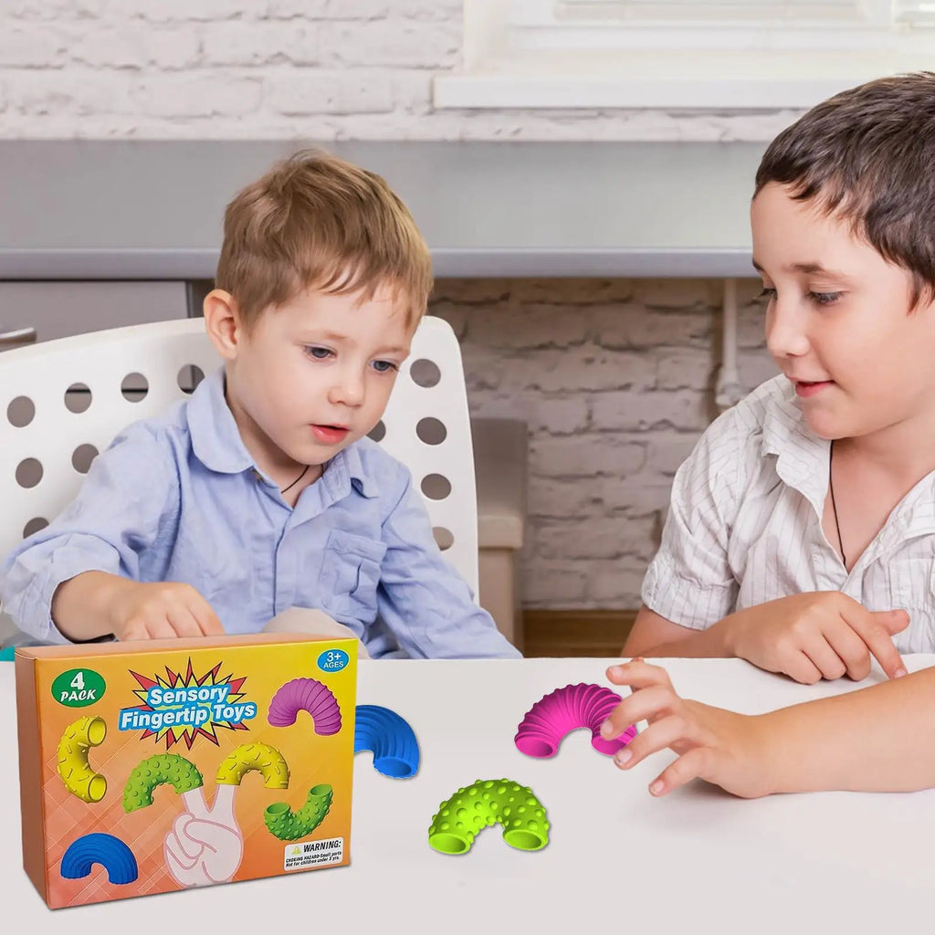 Jouets sensoriels à texture à manipuler.