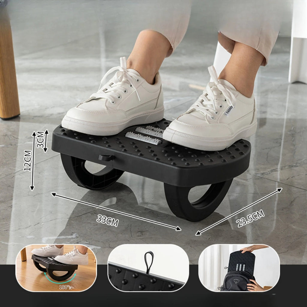 Tabouret repose-pieds antidérapant avec massage.