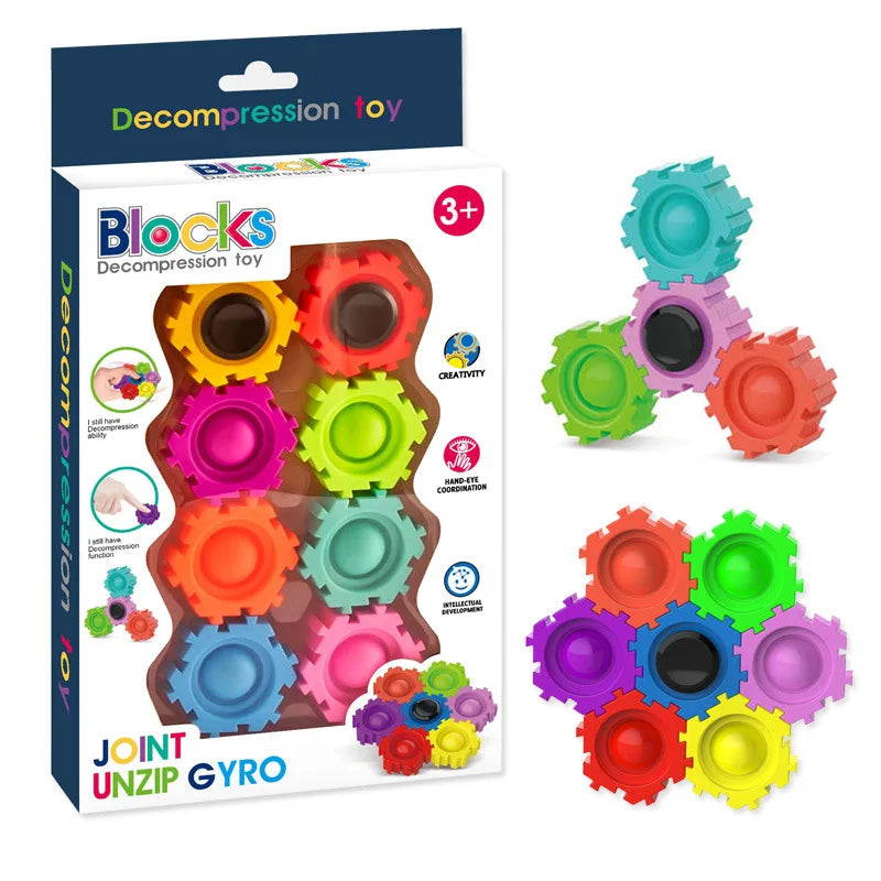 Blocs de construction à bulles pour enfant (8 pièces). Jeu anti-stress.