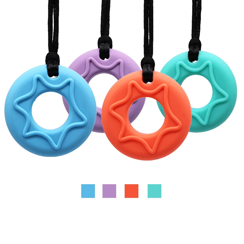 Collier de dentition sensoriel en silicone.