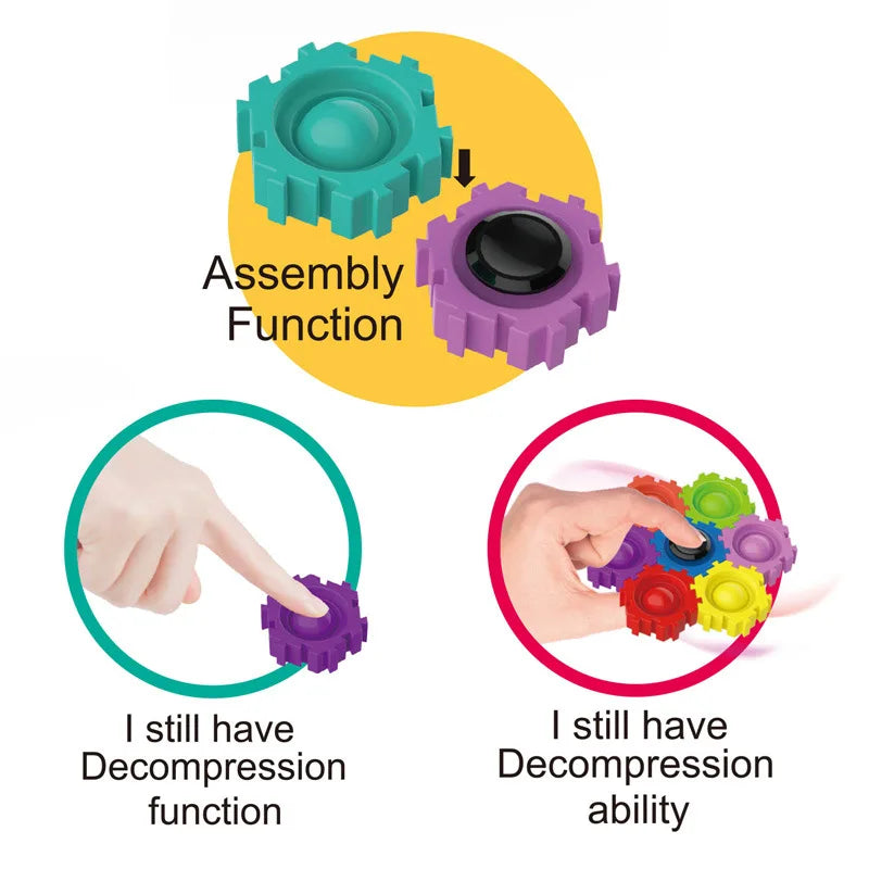 Blocs de construction à bulles pour enfant (8 pièces). Jeu anti-stress.