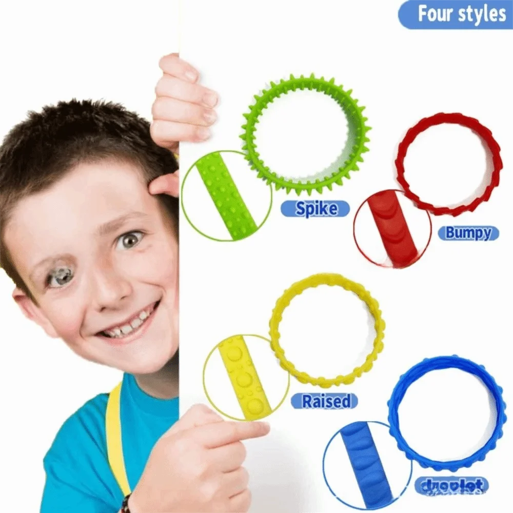 Bracelets sensoriels avec effet apaisant (4 pièces).
