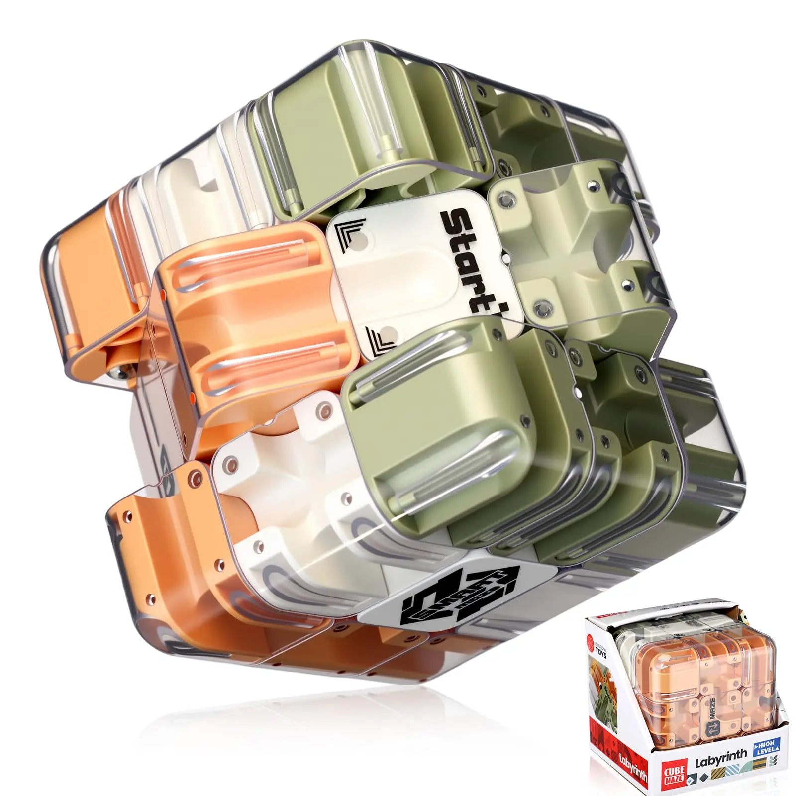 Cube magique 3D labyrinthe.