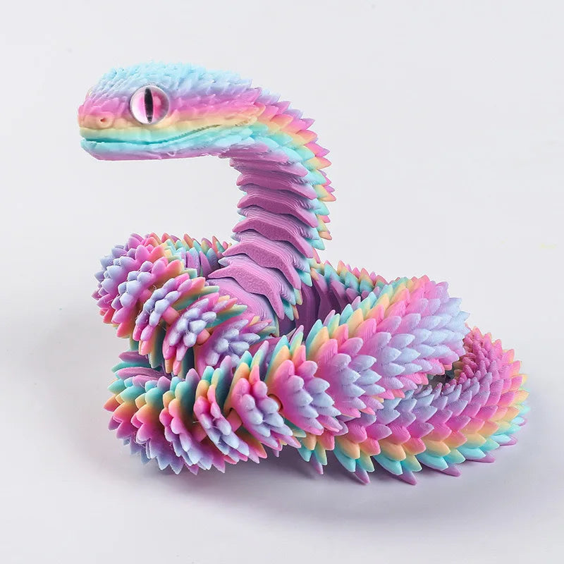 Serpent articulé imprimé en 3D.