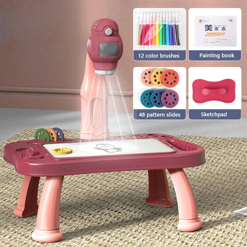 Projecteur intelligent pour enfants, outils d'apprentissage de la peinture.