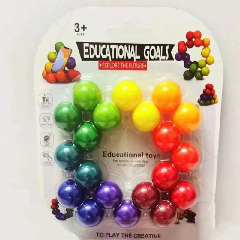 Boules éducatives colorées 3D. Jeu Montessori pour soulagement du stress et de l'anxiété.