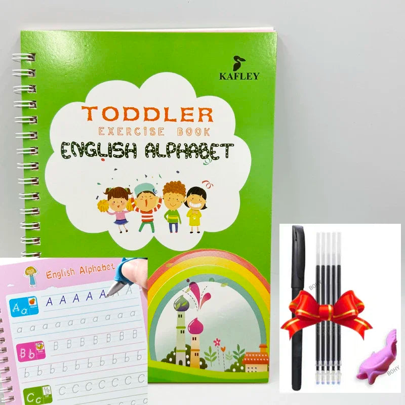 Cahier d'exercice pour enfant, cahier de calligraphie magique.