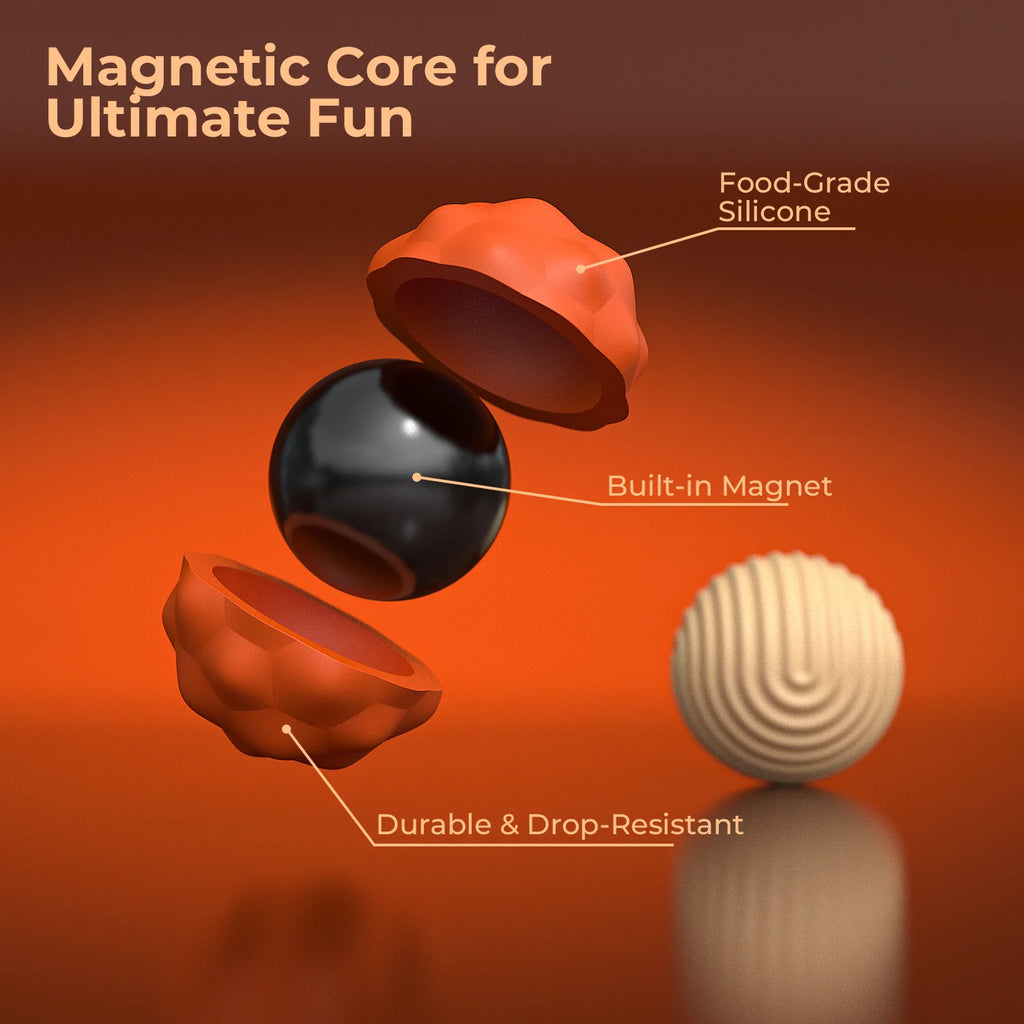 Balles magnétiques jouet anti-stress (2 pièces).