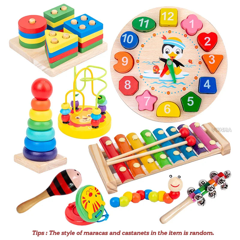 Jouets Montessori en Bois 9 en 1.