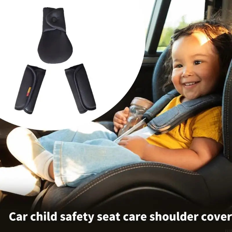 Protège-bébés pour la sécurité, en polyester respirant, housse de sangle pour poussette et siège d'auto (3 pièces).