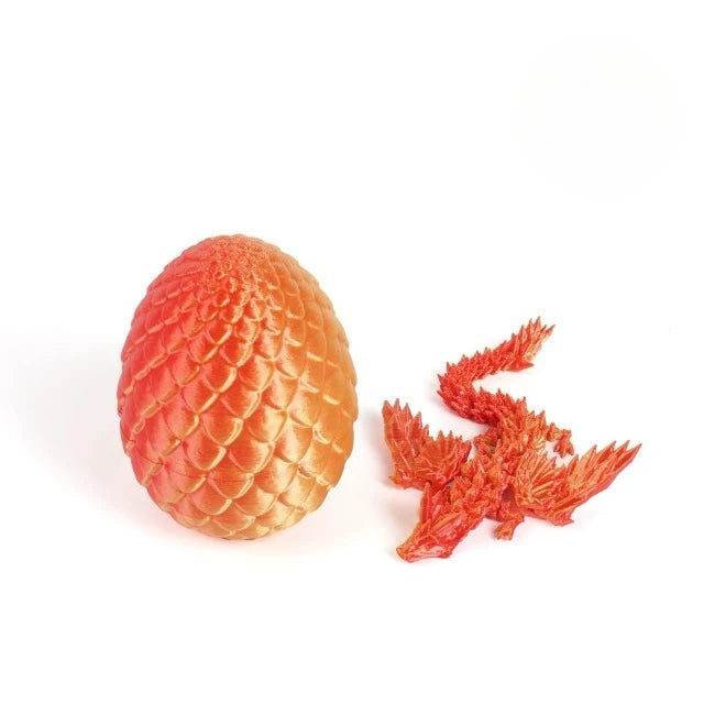 Dragon volant avec ailes dégradées et œuf imprimés en 3D.