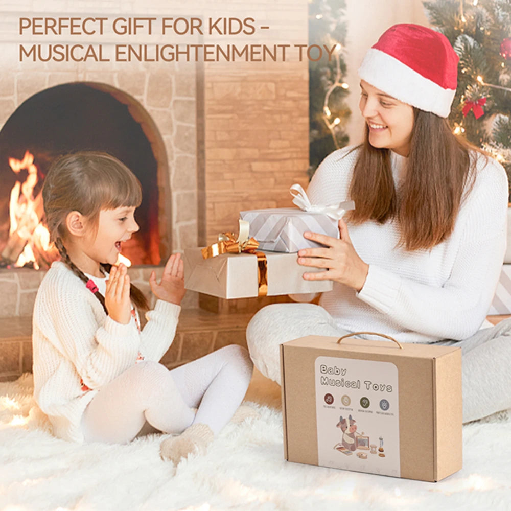 Instruments en bois, jouets Montessori pour enfants.