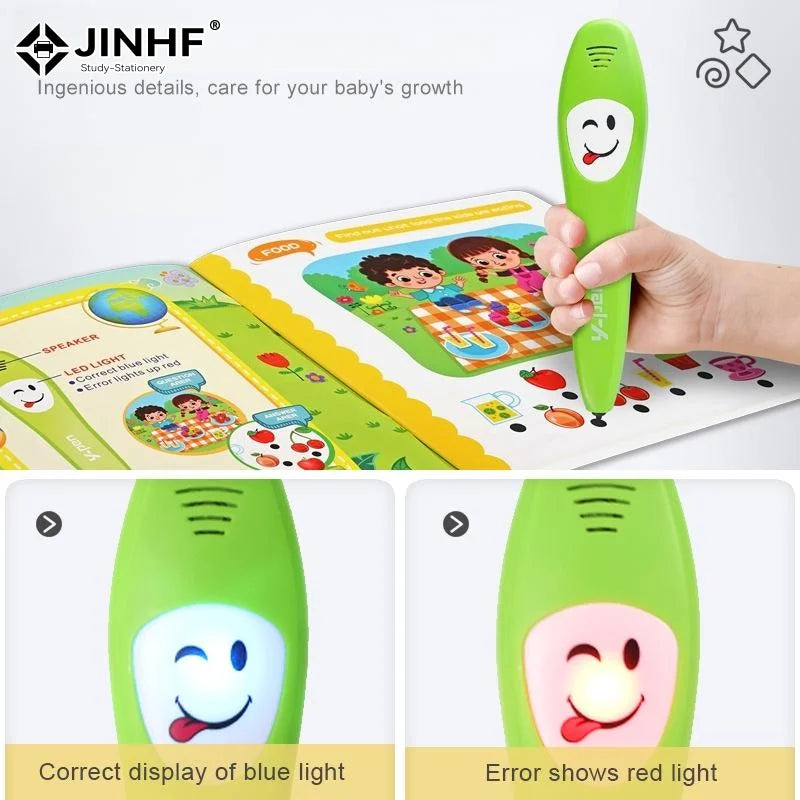 Stylo parlant d'apprentissage de l'anglais avec livre.