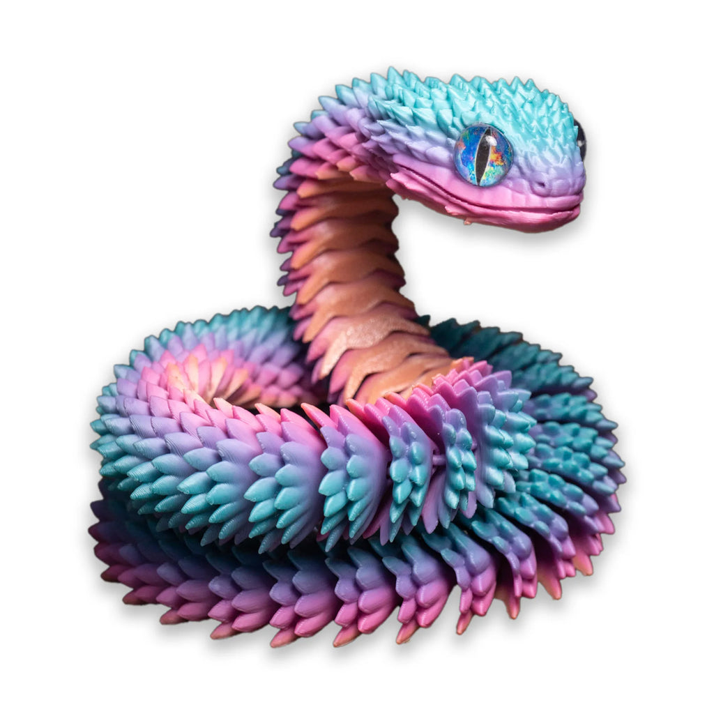 Serpent articulé imprimé en 3D.