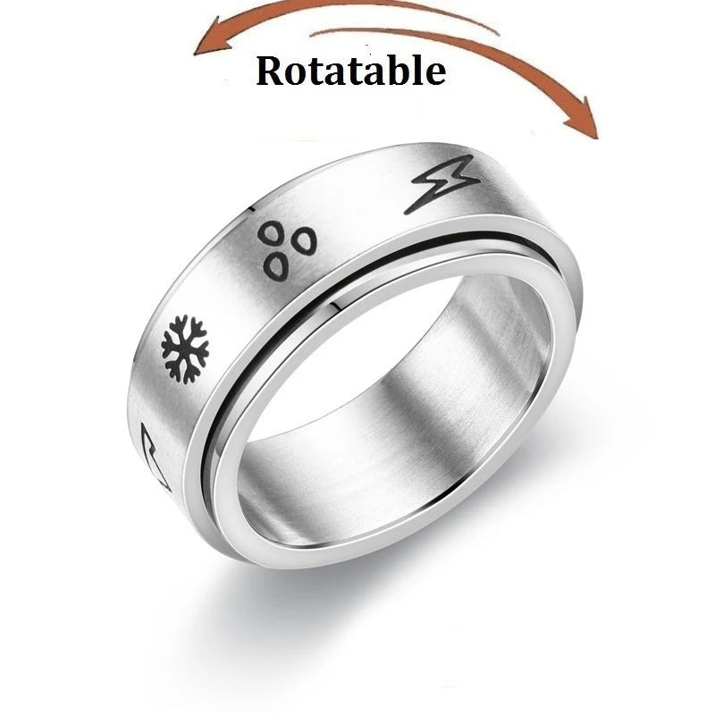 Bague anti-stress en acier inoxydable pour homme et femme.