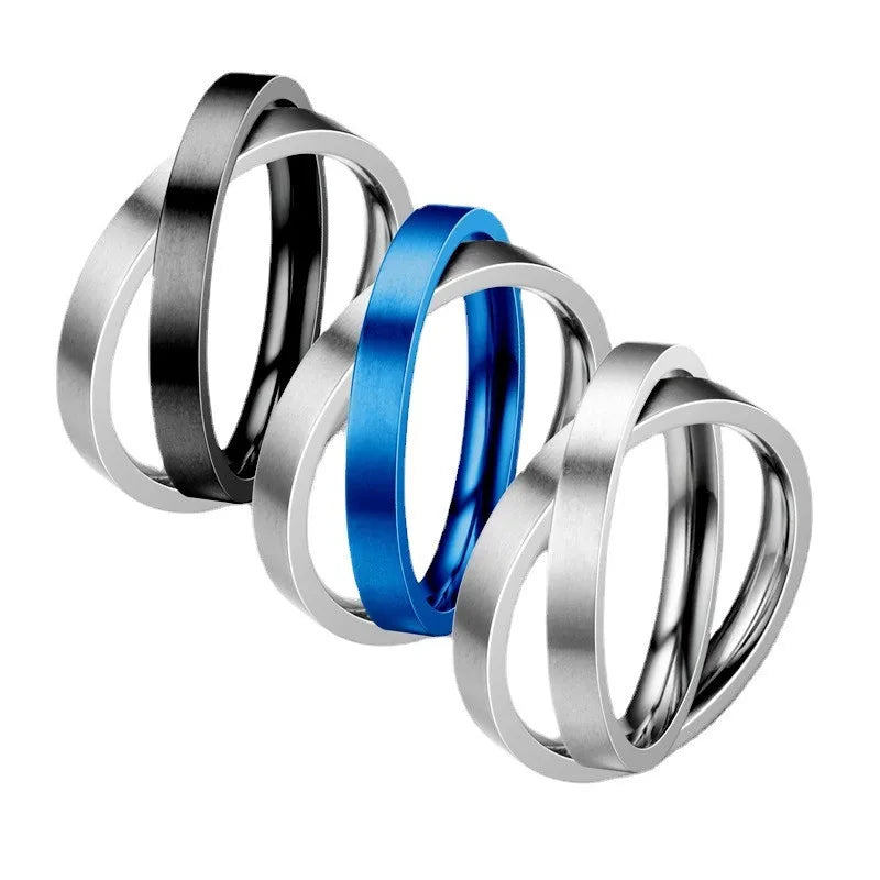 Bague anti-stress en acier inoxydable pour homme et femme.