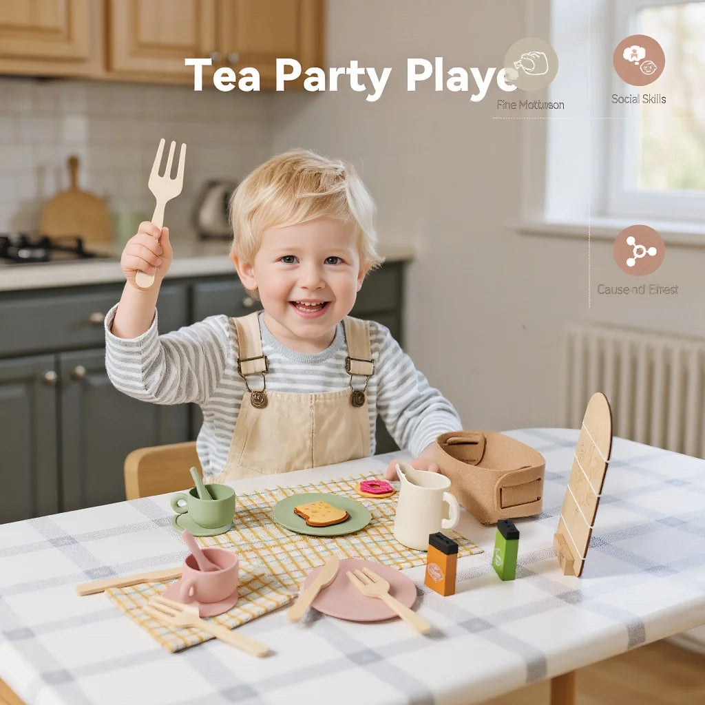 Ensemble de vaisselle pour le thé Montessori.