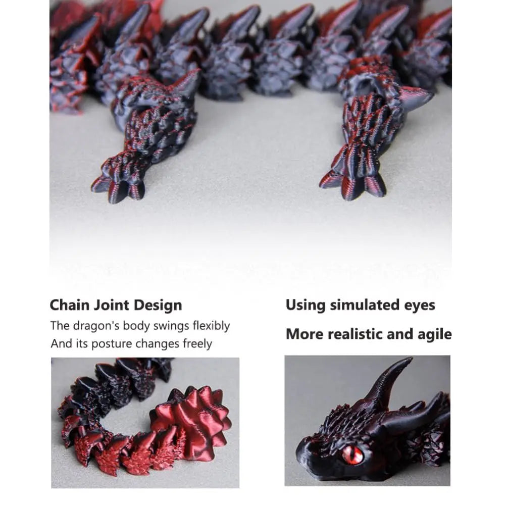 Dragon articulé imprimé en 3D.