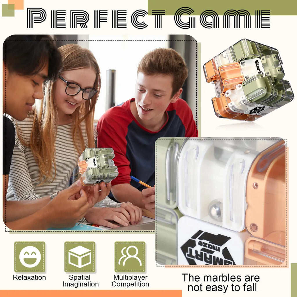 Cube magique 3D labyrinthe.