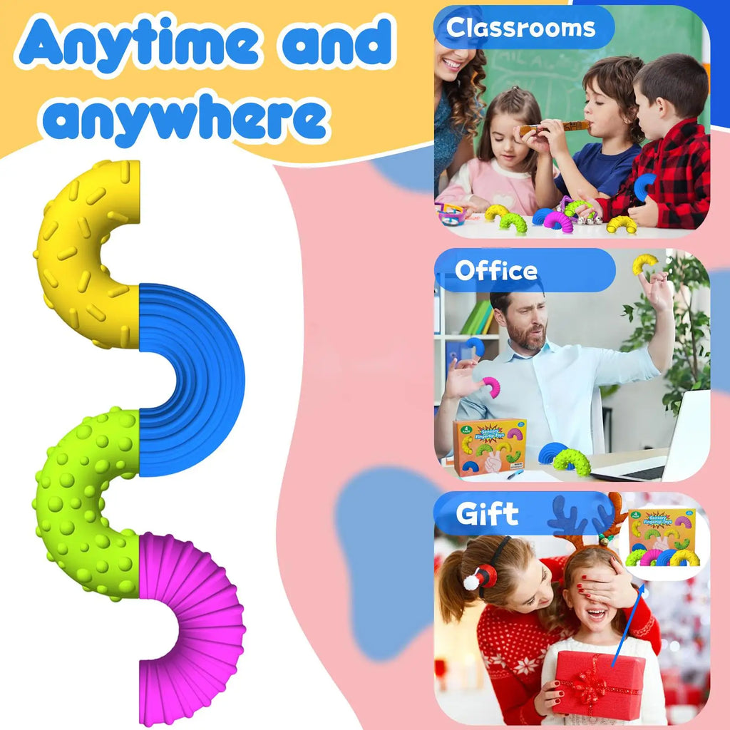 Jouets sensoriels à texture à manipuler.