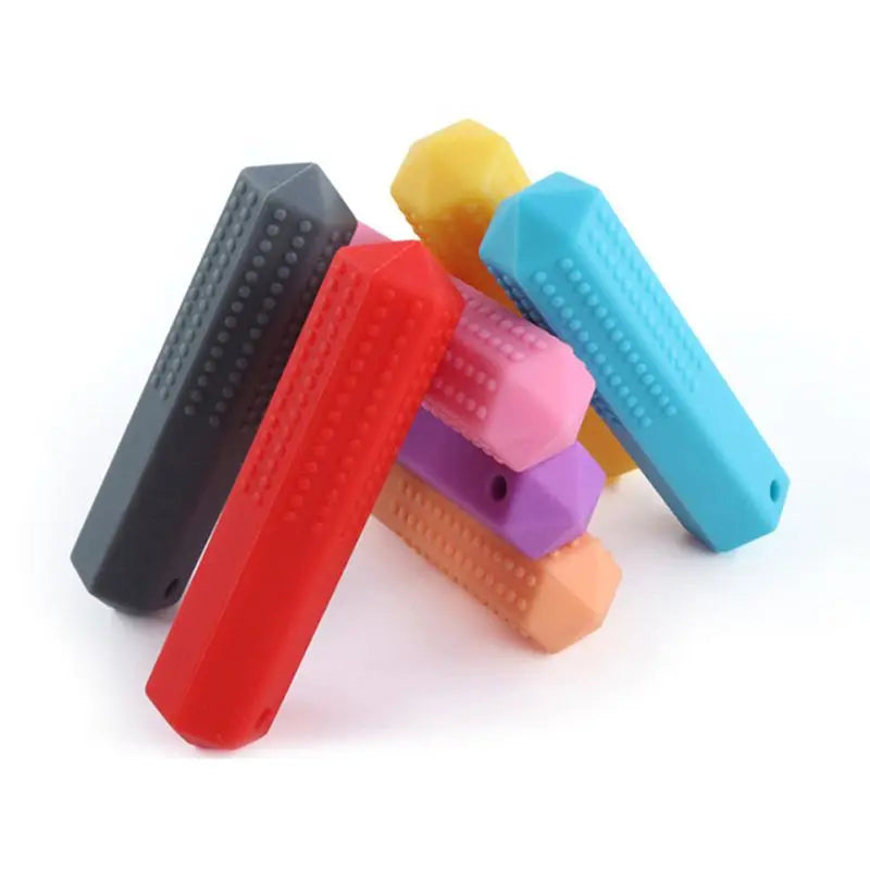 Pendentif de dentition en silicone pour bébé.