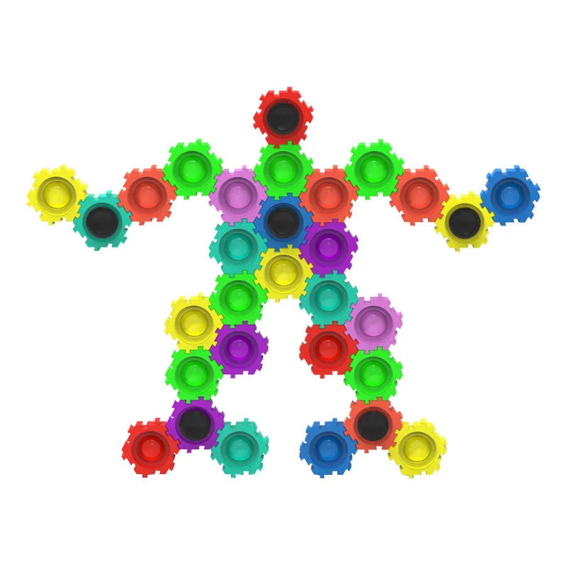 Blocs de construction à bulles pour enfant (8 pièces). Jeu anti-stress.