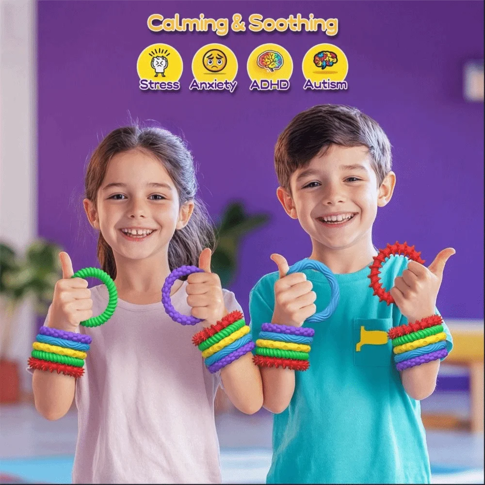 Bracelets sensoriels avec effet apaisant (5 pièces).