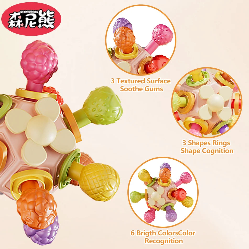 Jouet de dentition pour bébé Montessori Manhattan.
