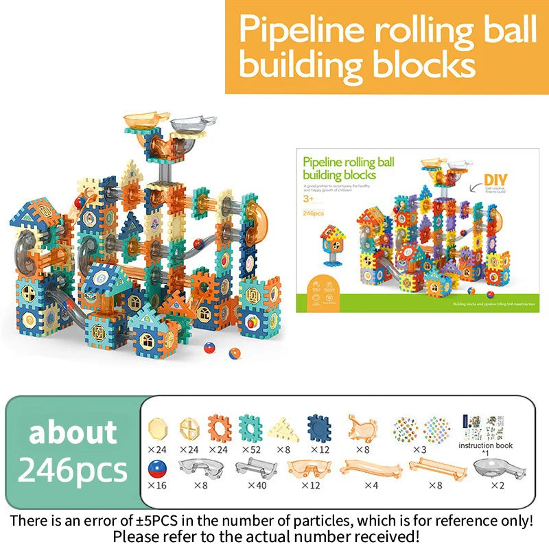 Blocs de construction à billes, briques d'assemblage.