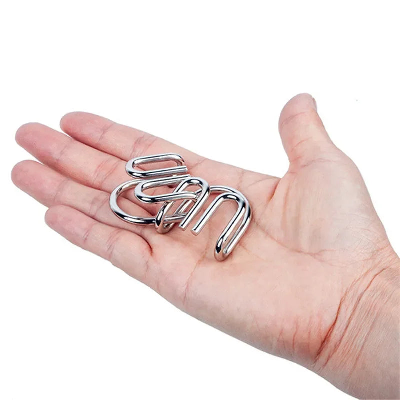 Puzzle Montessori en métal pour enfant et adulte (8 pièces).