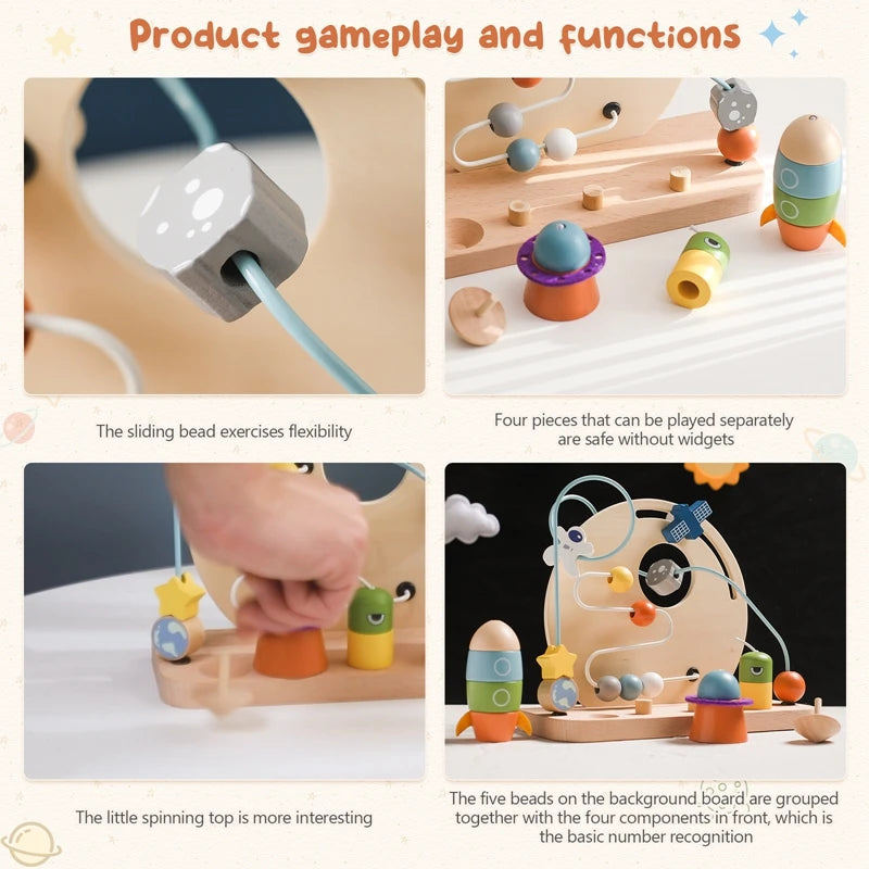 Jouet Montessori en bois pour bébés, jouet d'apprentissage pour enfants.