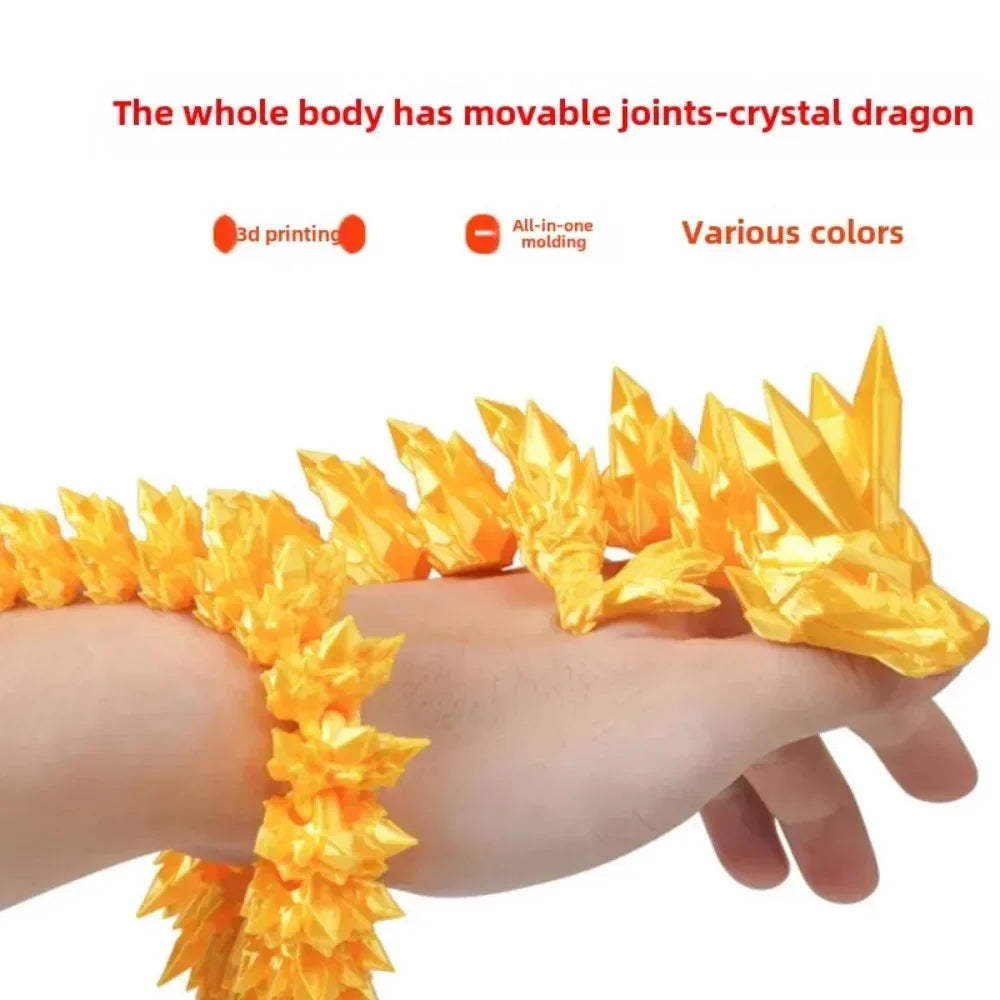 Dragon articulé et œuf imprimés en 3D.