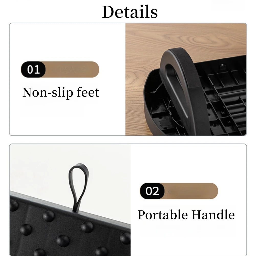 Tabouret repose-pieds antidérapant avec massage.