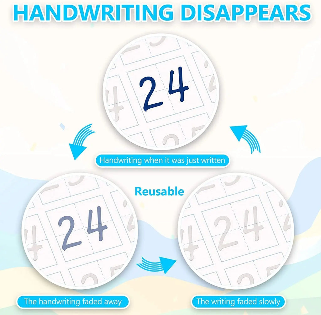 Cahier d'exercice pour enfant, cahier de calligraphie magique.