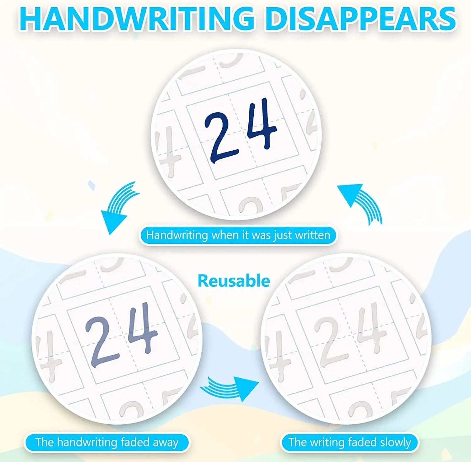 Cahier d'exercice pour enfant, cahier de calligraphie magique.