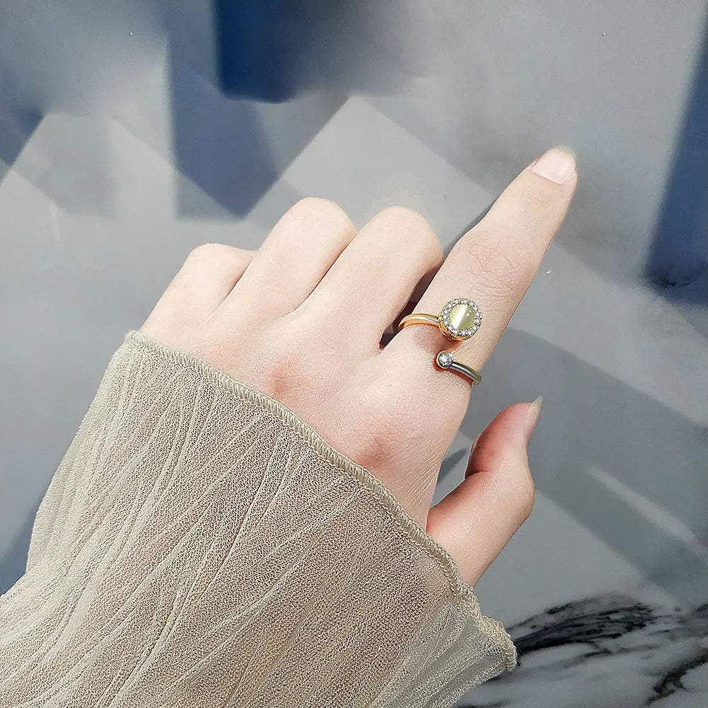 Bague anti-stress rotative pour femme.